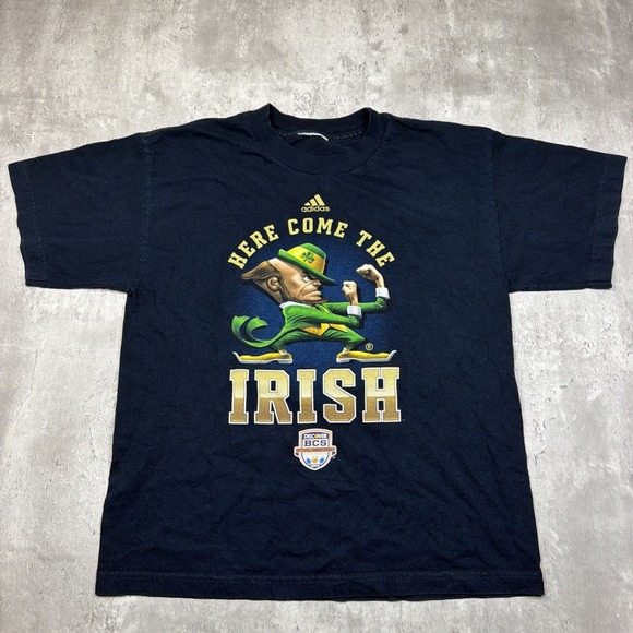 adidas Other - Adidas Notre Dame Here Come The Irish T-Shirt Small National Championship 2013